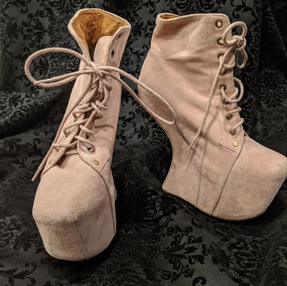 Jeffrey Campbell Night Lita's in Dusty Pink Suede - Picture 1 of 3